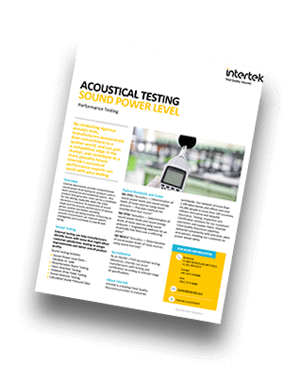 Acoustical Testing &ndash; Sound Power Level | Fact Sheet