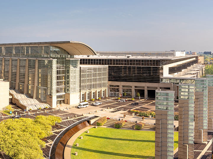 Aerial View of McCormick Place Convention Center in Chicago, IL